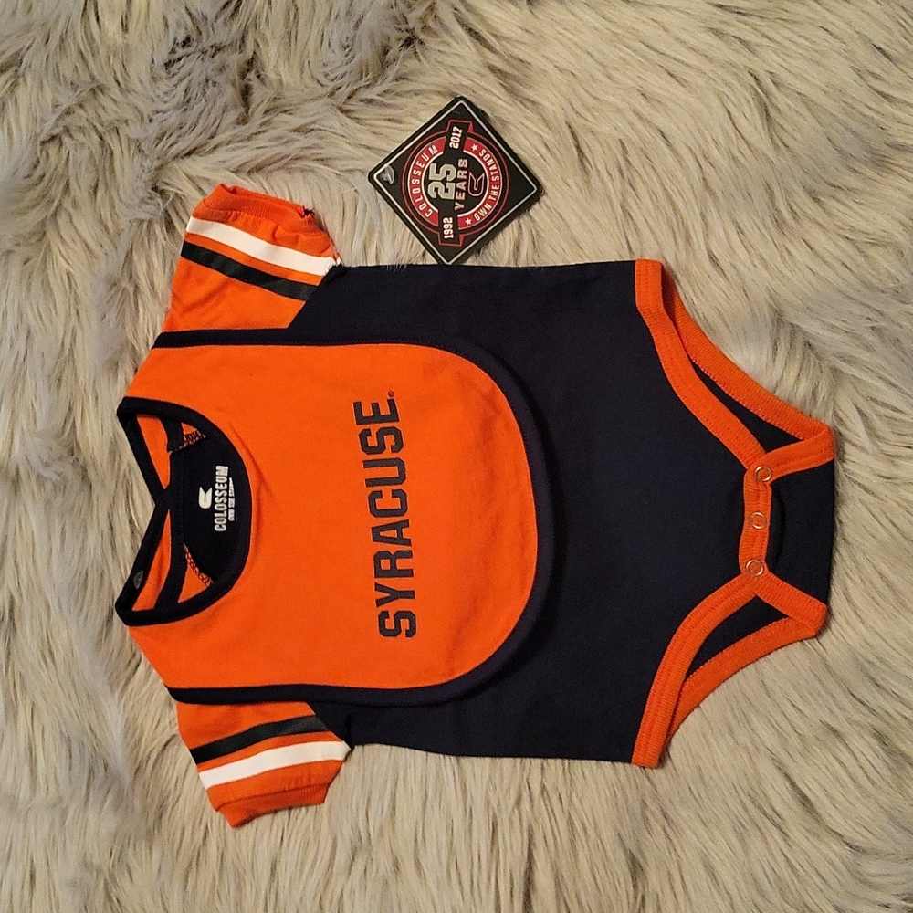 NWT Syracuse Onsie With Bib Size 3-6 Months